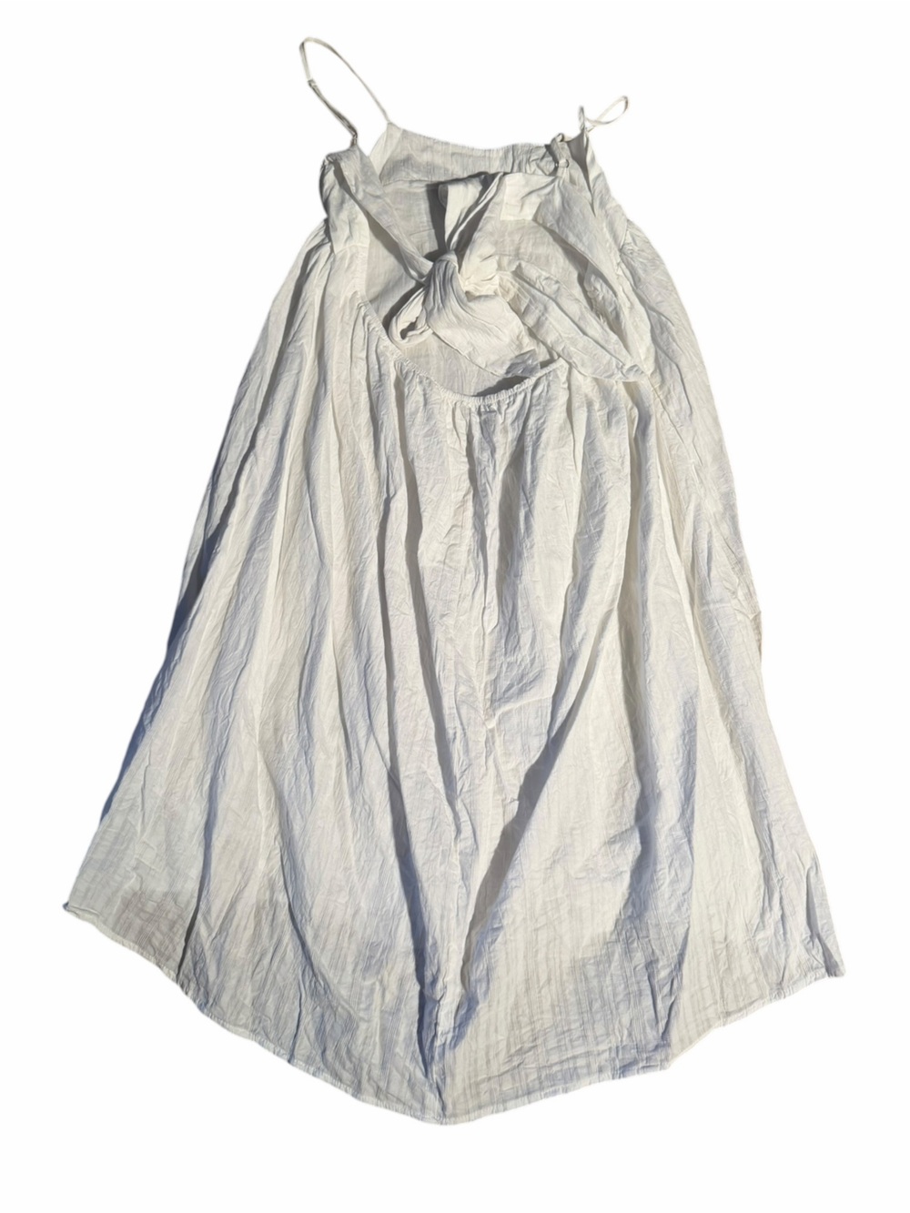 Molly Bracken Lightweight White cotton dress with back tie M